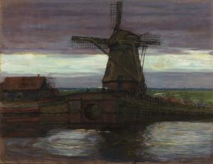 Mill with Streaked Sky by Piet Mondrian