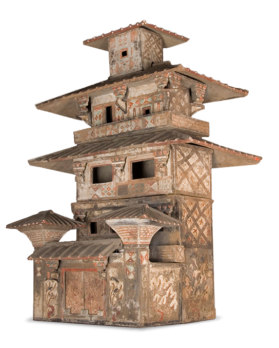 <em>Model of a Multi-Storied Tower</em>, Chinese, Eastern Han Dynasty (206 B.C.E.–220 C.E.), 1st century C.E.