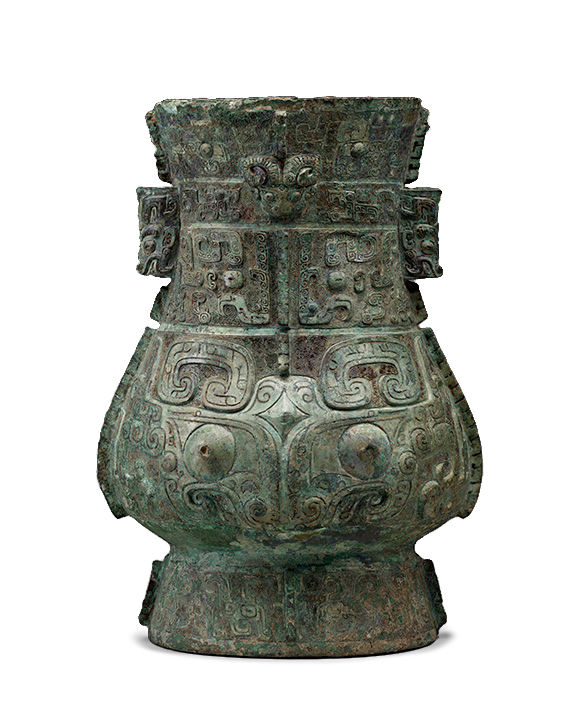 <em>Ritual Wine Vessel (hu)</em>, Chinese, 12th-11th century B.C.E., Shang Dynasty (ca. 16th century-1046 B.C.E.).
